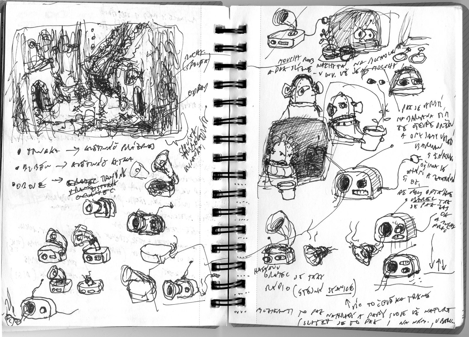 Machinarium art book pencil studies